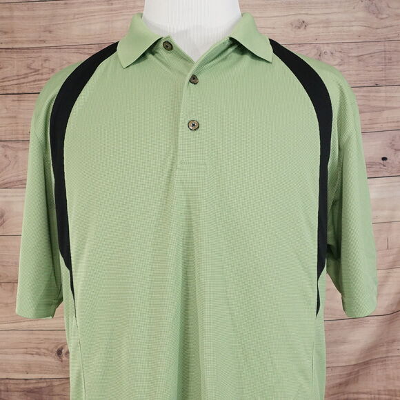 GRAND SLAM GOLF SHORT SLEEVE STRIPED POLYESTER POLO SHIRT MENS SIZE XL - Picture 1 of 6